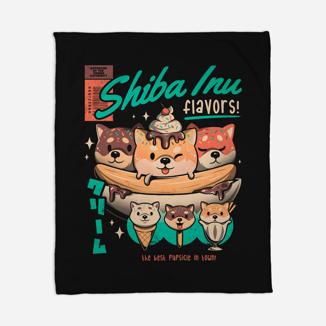Shiba Inu Flavors-none fleece blanket-eduely