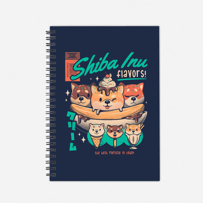 Shiba Inu Flavors-none dot grid notebook-eduely