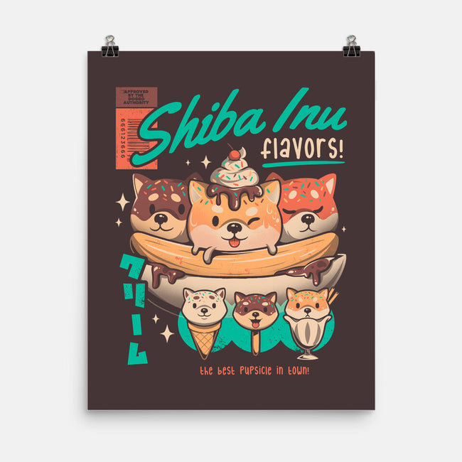 Shiba Inu Flavors-none matte poster-eduely