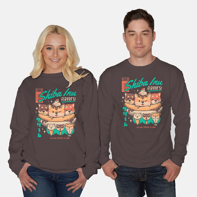 Shiba Inu Flavors-unisex crew neck sweatshirt-eduely