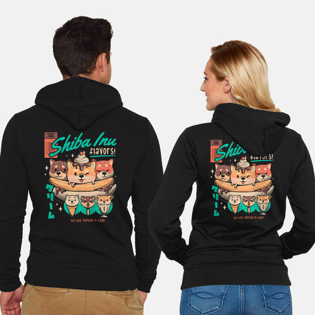 Shiba Inu Flavors-unisex zip-up sweatshirt-eduely