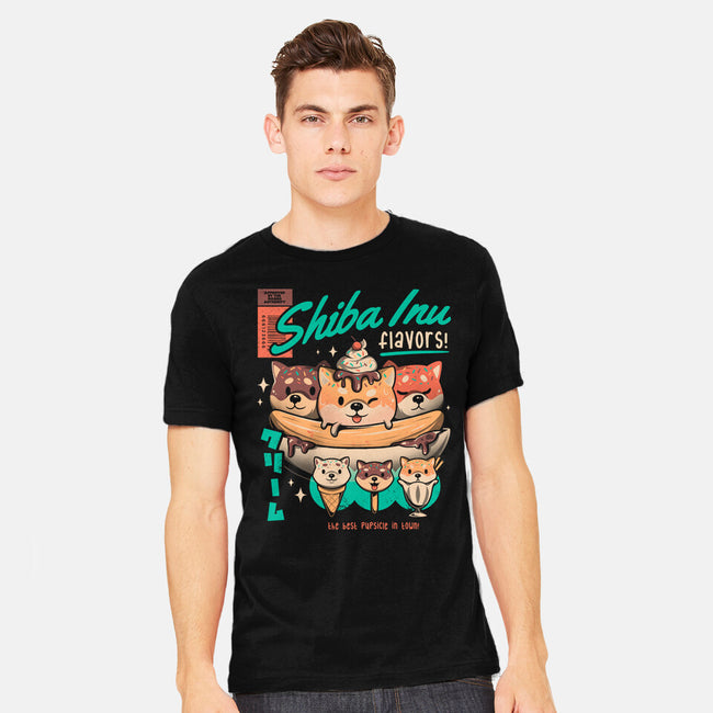 Shiba Inu Flavors-mens heavyweight tee-eduely