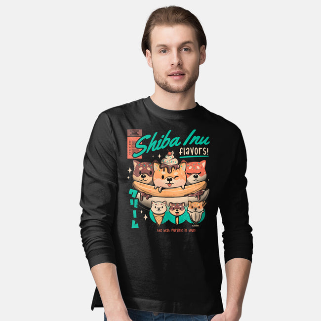 Shiba Inu Flavors-mens long sleeved tee-eduely