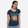 Shiba Inu Flavors-womens v-neck tee-eduely