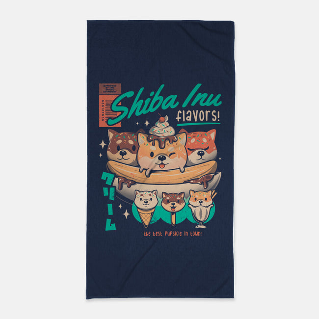 Shiba Inu Flavors-none beach towel-eduely