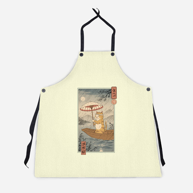 Neko Boat In Edo-unisex kitchen apron-vp021