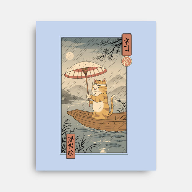 Neko Boat In Edo-none stretched canvas-vp021