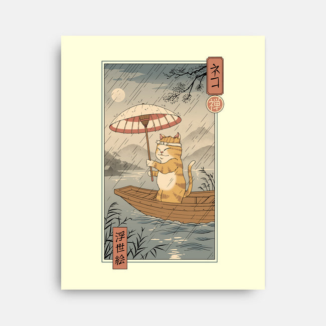 Neko Boat In Edo-none stretched canvas-vp021