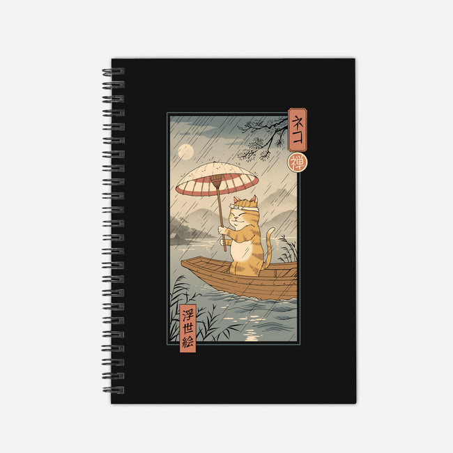 Neko Boat In Edo-none dot grid notebook-vp021