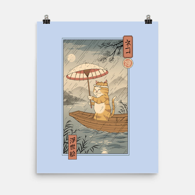 Neko Boat In Edo-none matte poster-vp021