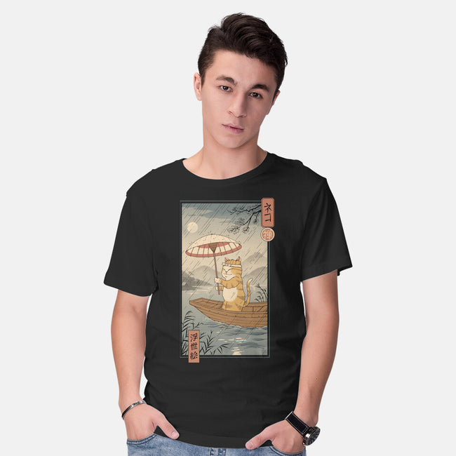 Neko Boat In Edo-mens basic tee-vp021