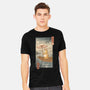 Neko Boat In Edo-mens heavyweight tee-vp021