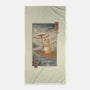 Neko Boat In Edo-none beach towel-vp021