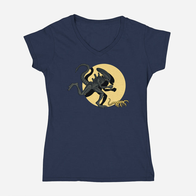 Xenomorph Adventures-womens v-neck tee-jasesa