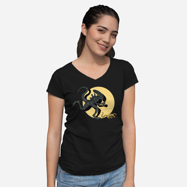 Xenomorph Adventures-womens v-neck tee-jasesa