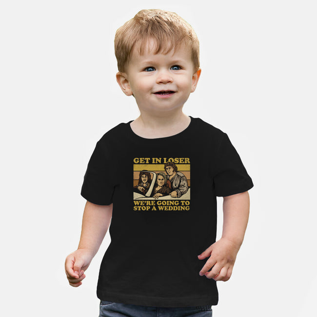 We're Going To Stop A Wedding-baby basic tee-kg07