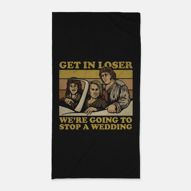 We're Going To Stop A Wedding-none beach towel-kg07