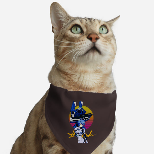 Retro Eva 00 And Rei-cat adjustable pet collar-rondes