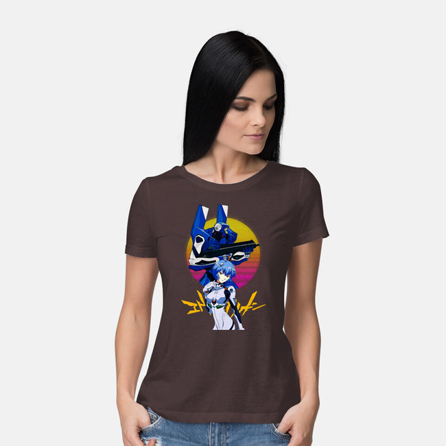 Retro Eva 00 And Rei-womens basic tee-rondes