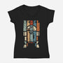Rebel Droid-womens v-neck tee-kg07