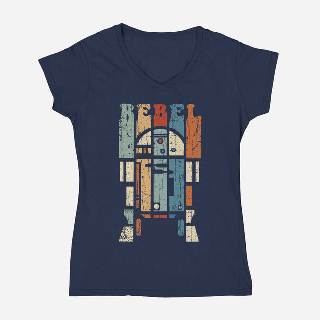 Rebel Droid-womens v-neck tee-kg07