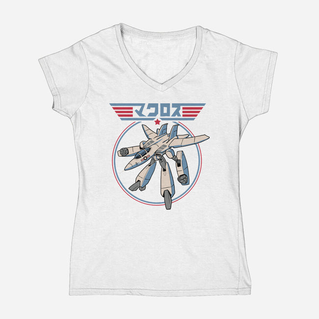 VF-1 Maverick-womens v-neck tee-vp021