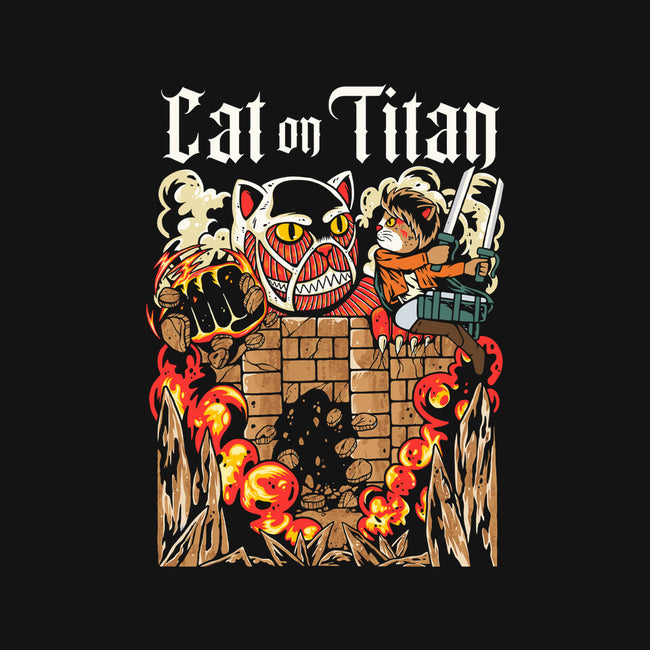 A Cat On Titan-womens off shoulder sweatshirt-rondes