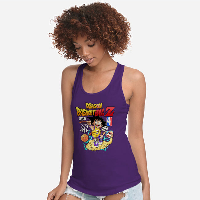 Dragon Ball Basketball-womens racerback tank-rondes