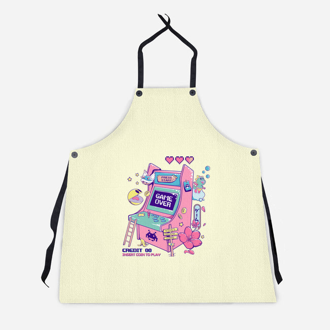 Retro Arcade-unisex kitchen apron-leepianti