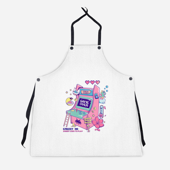 Retro Arcade-unisex kitchen apron-leepianti