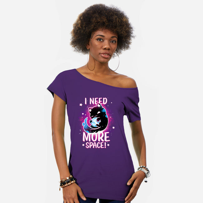 Asking For The Universe-womens off shoulder tee-Snouleaf