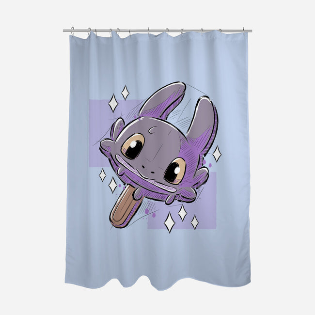 Toothless Cream-none polyester shower curtain-xMorfina