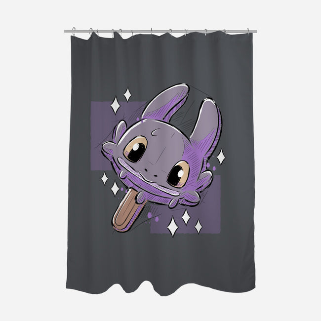 Toothless Cream-none polyester shower curtain-xMorfina