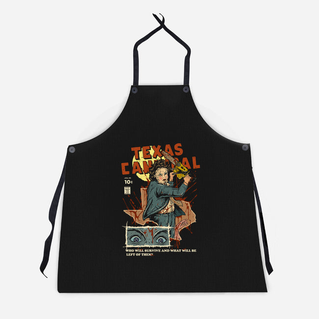 Texas Cannibal-unisex kitchen apron-Green Devil
