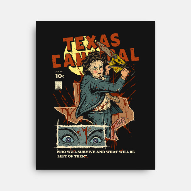 Texas Cannibal-none stretched canvas-Green Devil