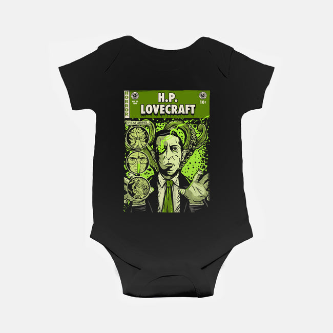 Tales Of Lovecraft-baby basic onesie-Green Devil