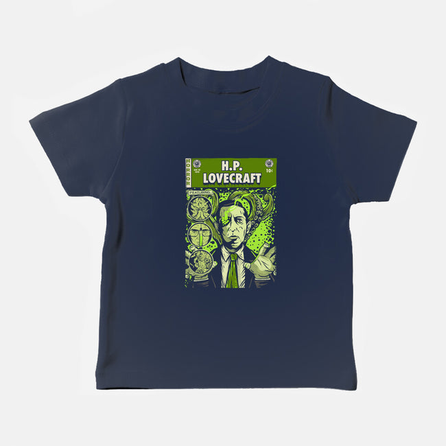 Tales Of Lovecraft-baby basic tee-Green Devil