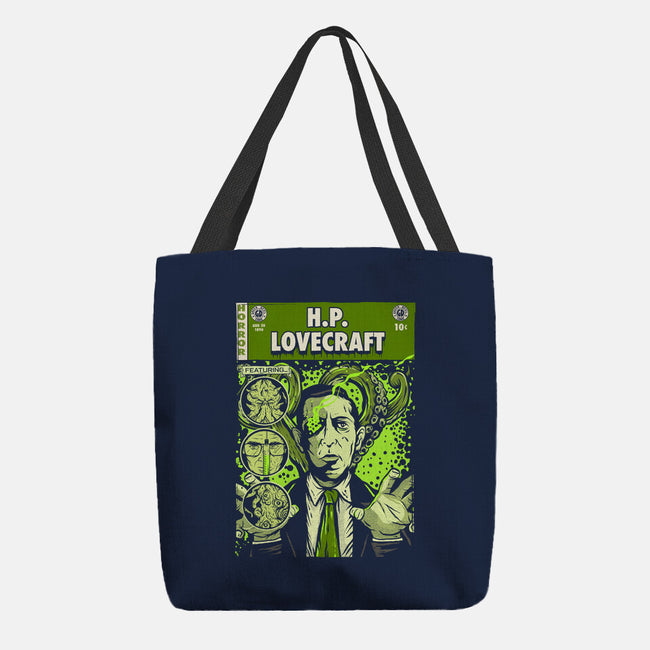 Tales Of Lovecraft-none basic tote bag-Green Devil