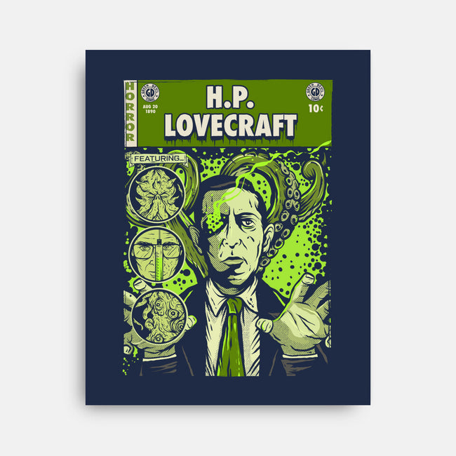 Tales Of Lovecraft-none stretched canvas-Green Devil