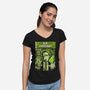Tales Of Lovecraft-womens v-neck tee-Green Devil