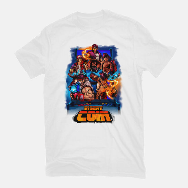 Insert Coin Retro Gaming-mens heavyweight tee-Conjura Geek