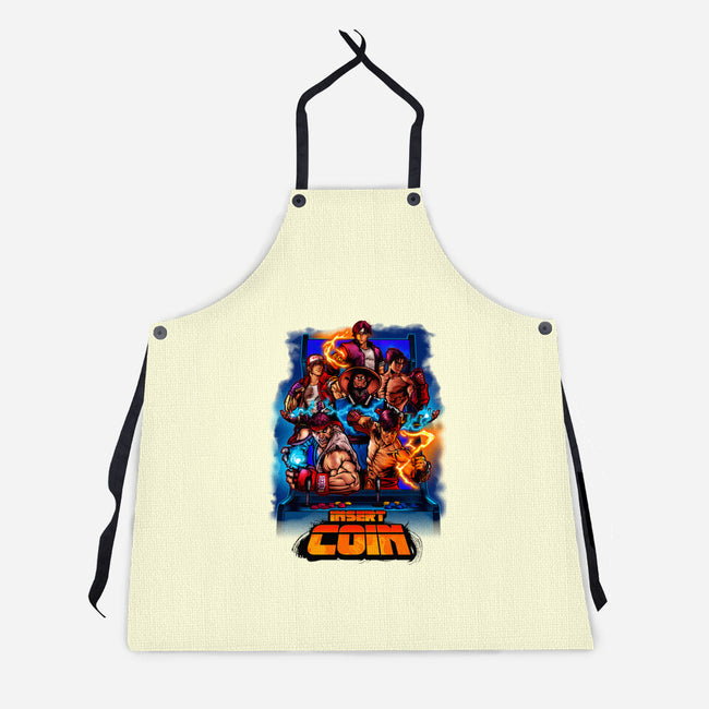Insert Coin Retro Gaming-unisex kitchen apron-Conjura Geek