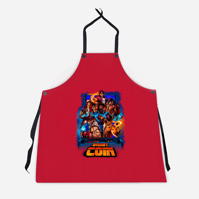 Insert Coin Retro Gaming-unisex kitchen apron-Conjura Geek