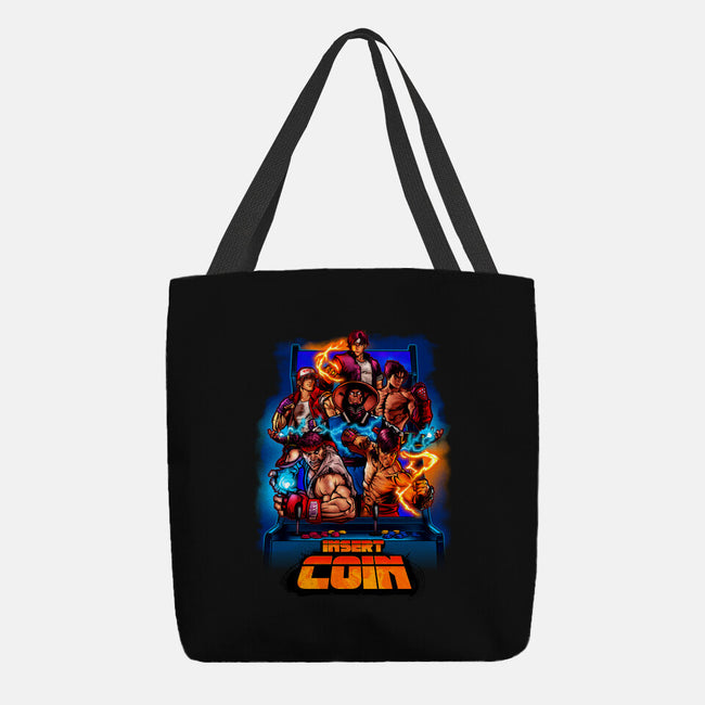 Insert Coin Retro Gaming-none basic tote bag-Conjura Geek