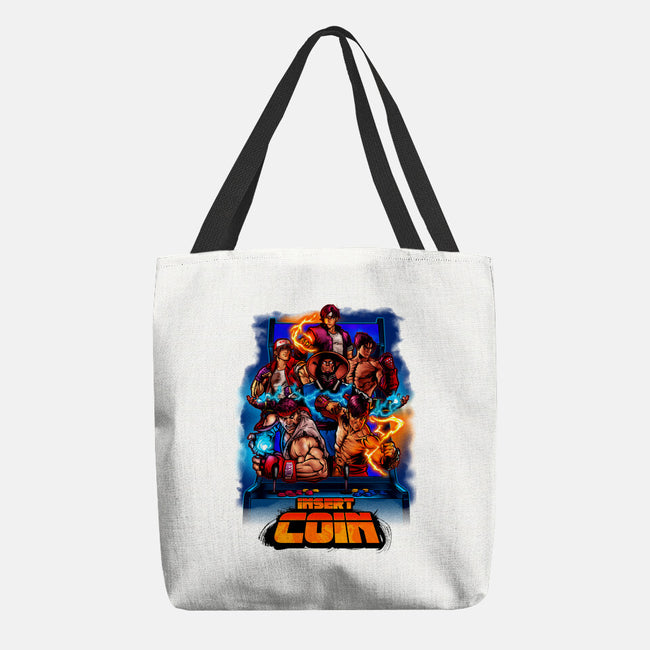 Insert Coin Retro Gaming-none basic tote bag-Conjura Geek