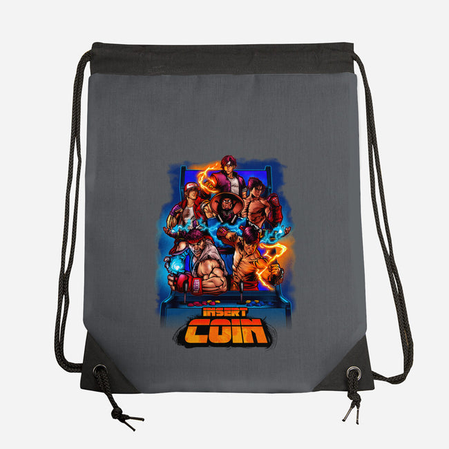 Insert Coin Retro Gaming-none drawstring bag-Conjura Geek