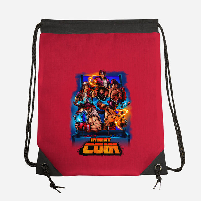Insert Coin Retro Gaming-none drawstring bag-Conjura Geek