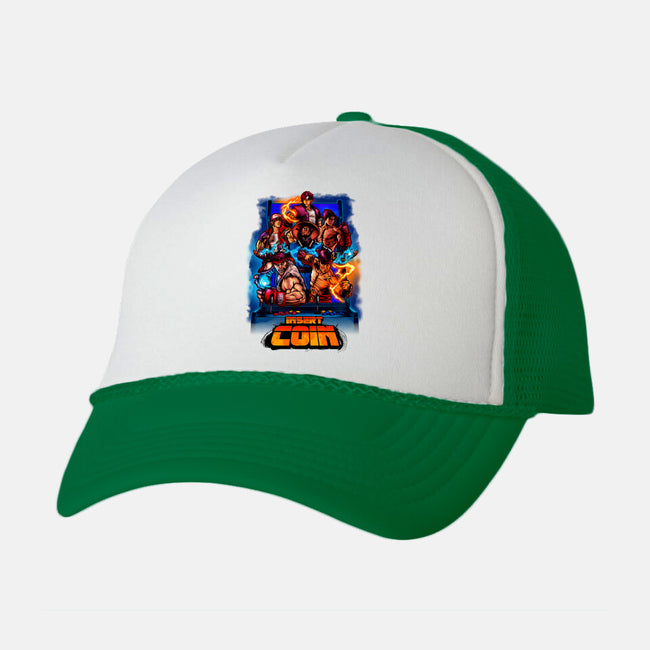 Insert Coin Retro Gaming-unisex trucker hat-Conjura Geek