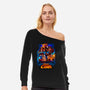 Insert Coin Retro Gaming-womens off shoulder sweatshirt-Conjura Geek