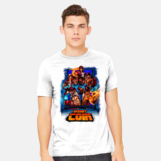 Insert Coin Retro Gaming-mens heavyweight tee-Conjura Geek